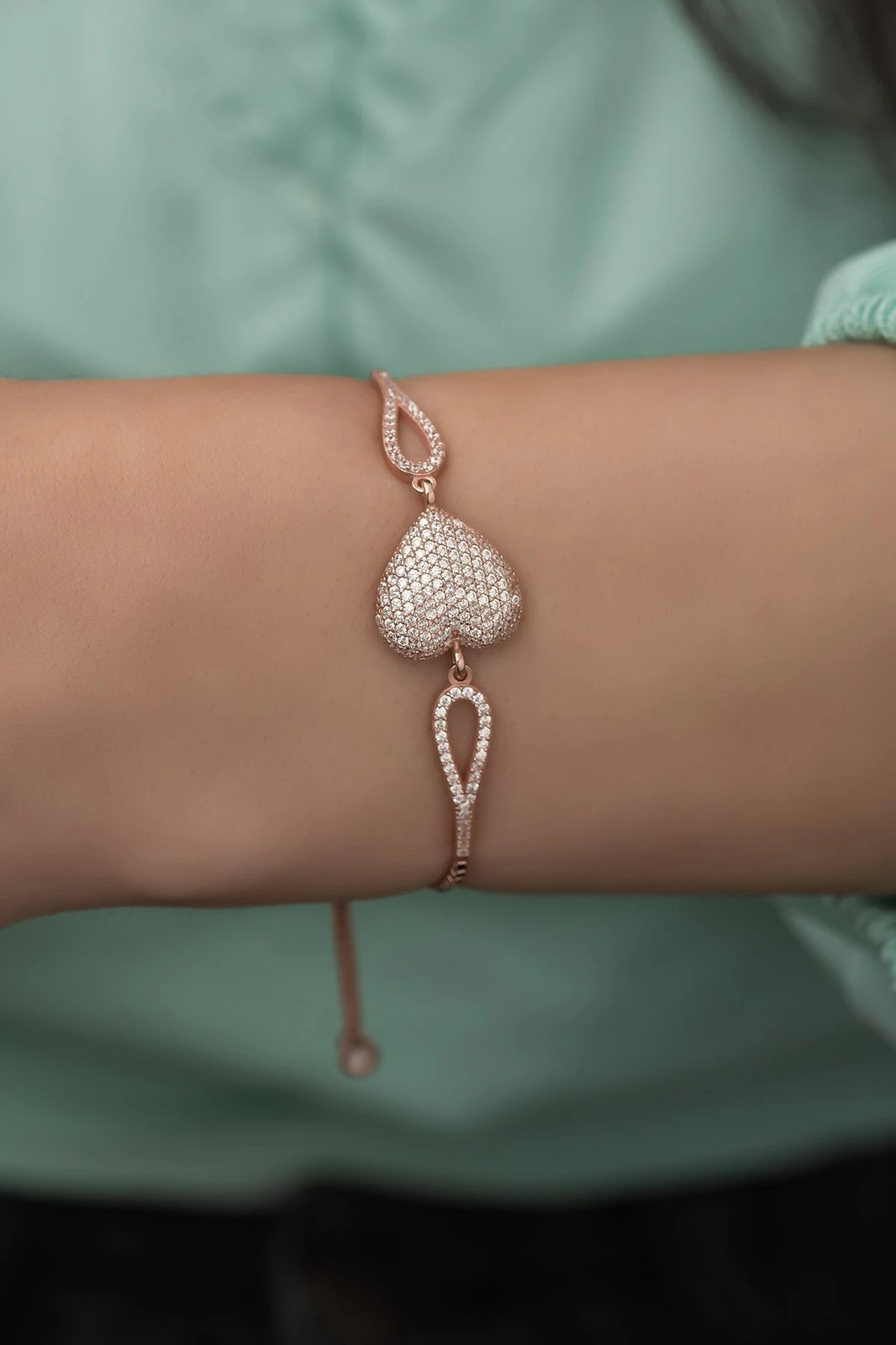 Byzylyk argjendi Jumeon, ngjyrë rozë e bardhë, NRZ99307