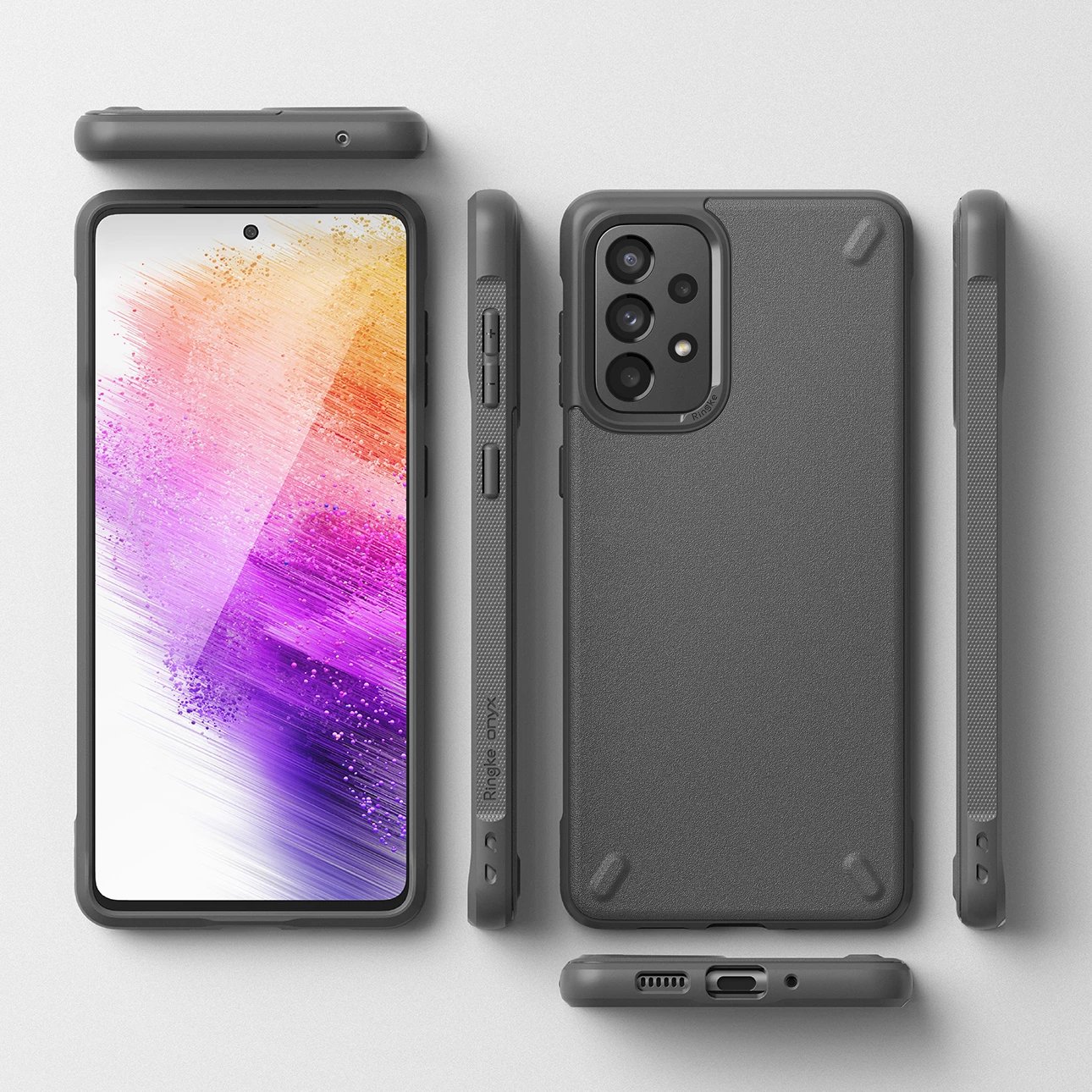 Mbështjellës Ringke Onyx për Samsung Galaxy A73, TPU, Gri