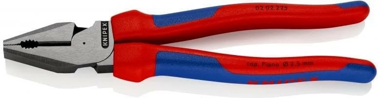 Knipex lineman's pliers 02 02 225, çelik, 225mm, doreza kaltër-kuqe