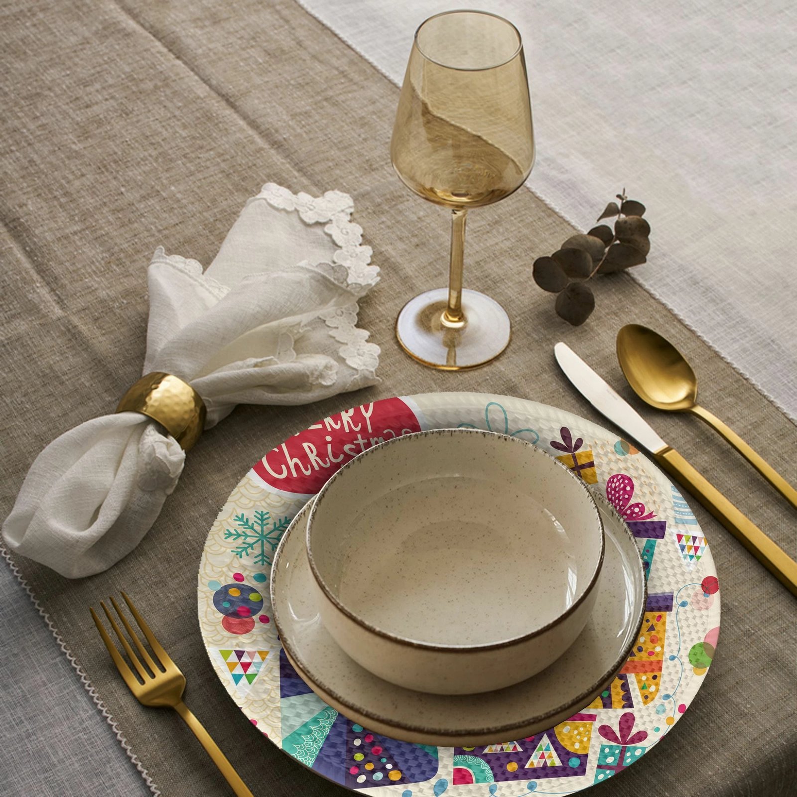 Set nënshtruesish për tavolinë, shumëngjyrëshe, Hermia Concept, 2993Supla, 4 copë