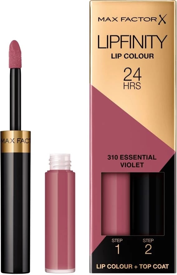 Buzëkuq i lëngshëm Max Factor Lipfinity Lip Colour Dual-Phase Long-Lasting për femra 310 Essential Violet 4g