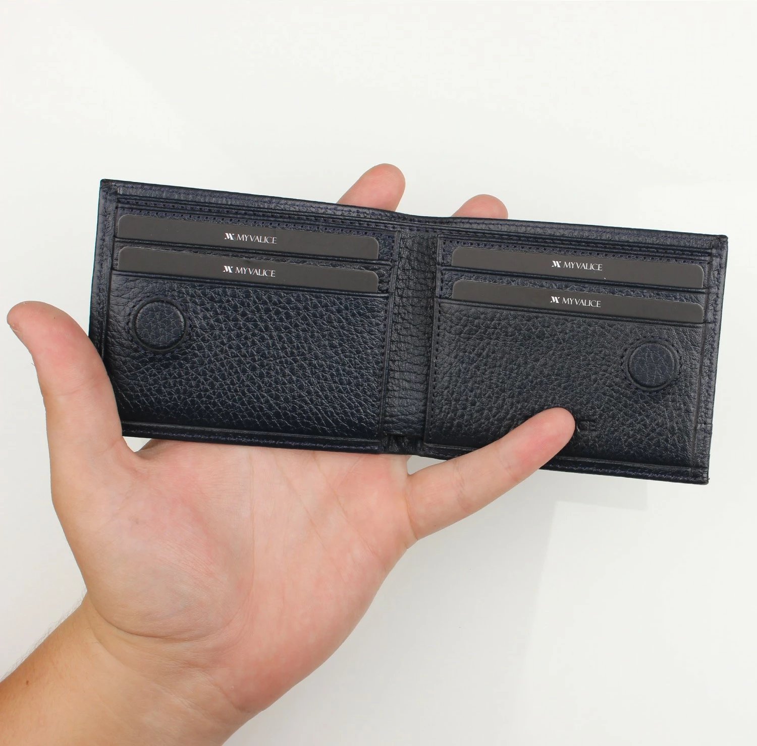 Portofol lëkure, ngjyrë navy blue, Zoozie Bags, 0978