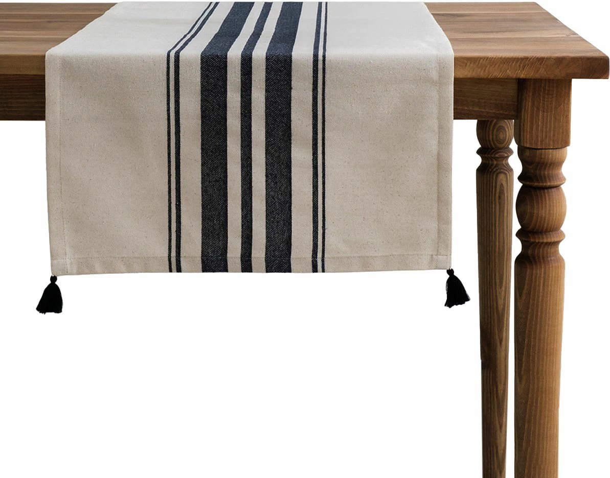 Runner tavoline Hermia, Tereza, ngjyrë blu e errët