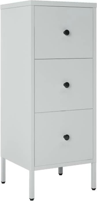 Raft metalik Nextdeco me 3 sirtarë, H102x43x40cm, Bardhë