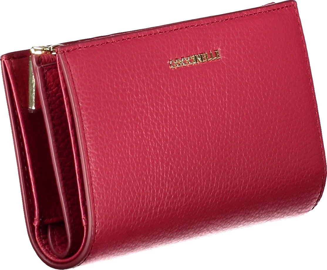 Portofol COCCINELLE Metallic Soft femra, kuq