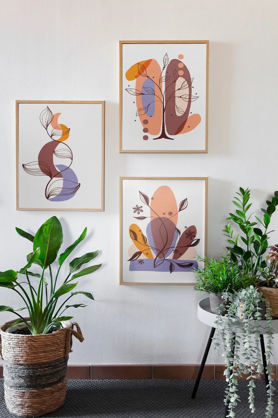 Pikturë dekorative me kornizë (3 copë), Wallity, 3Dartsohoset99