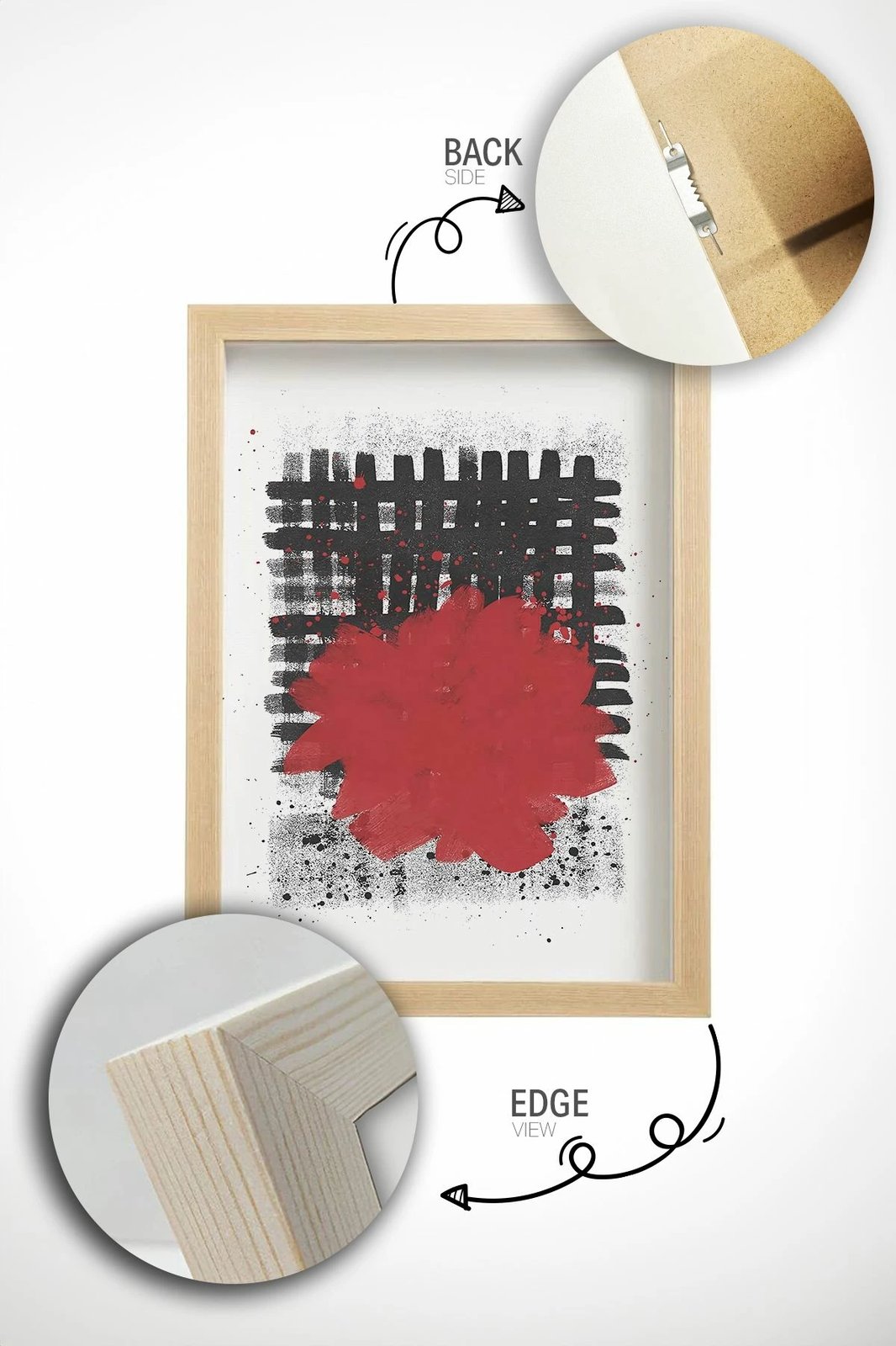 Pikturë dekorative me kornizë (3 copë), Wallity, Ersydata4-70100