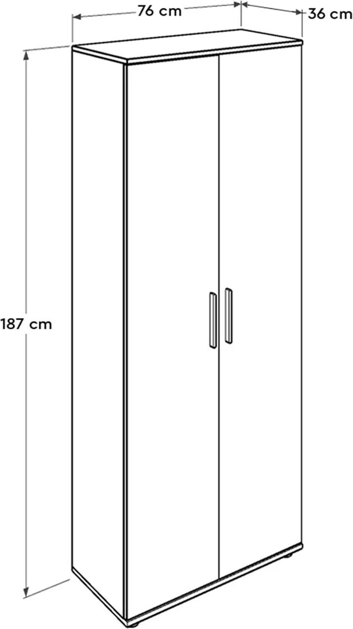 Dollap për këpuca, ngjyrë e bardhë, Hanah Home, Shc-529-Bb-2