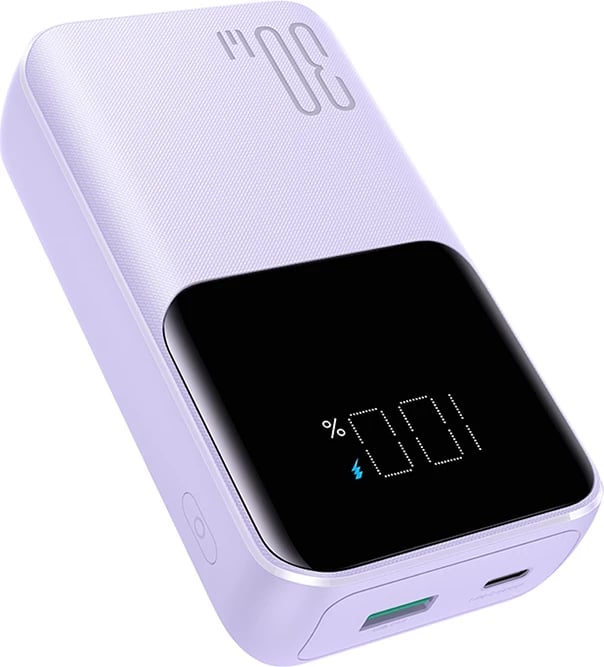 Powerbank Joyroom JR-PBC06, 10000mAh, 30W, me kabllo USB-C/Lightning të integruara, vjollcë