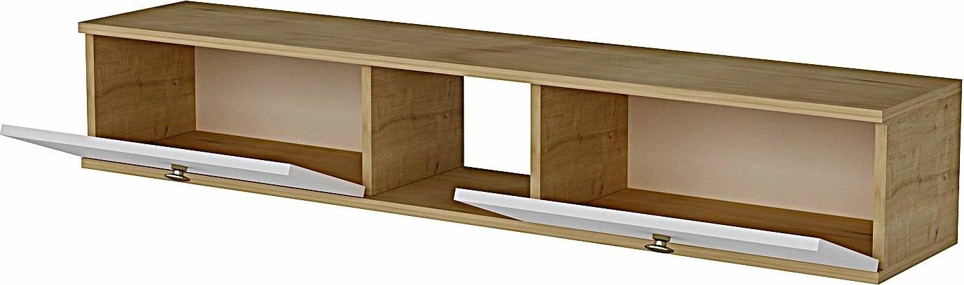 Komodë TV Skye Decor, Zuzu 150, ngjyrë lis safir, e bardhë