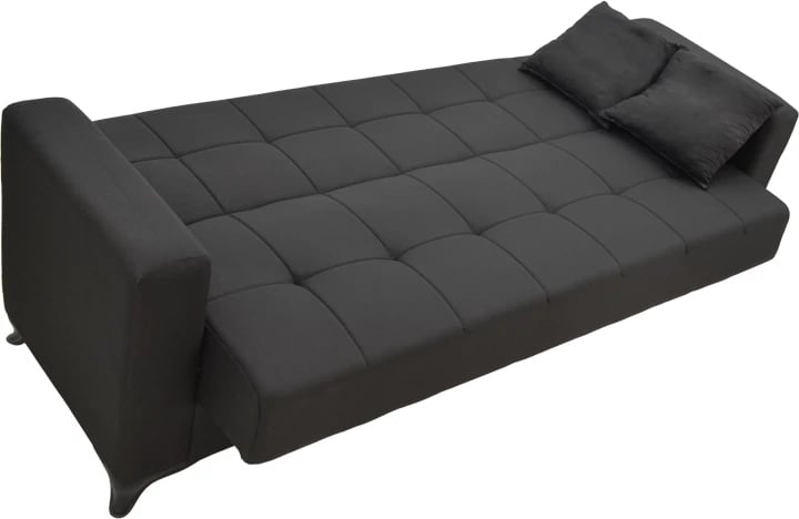 Set për dhomë ndeje 2 copë Modesto, material stof, ngjyrë e zezë