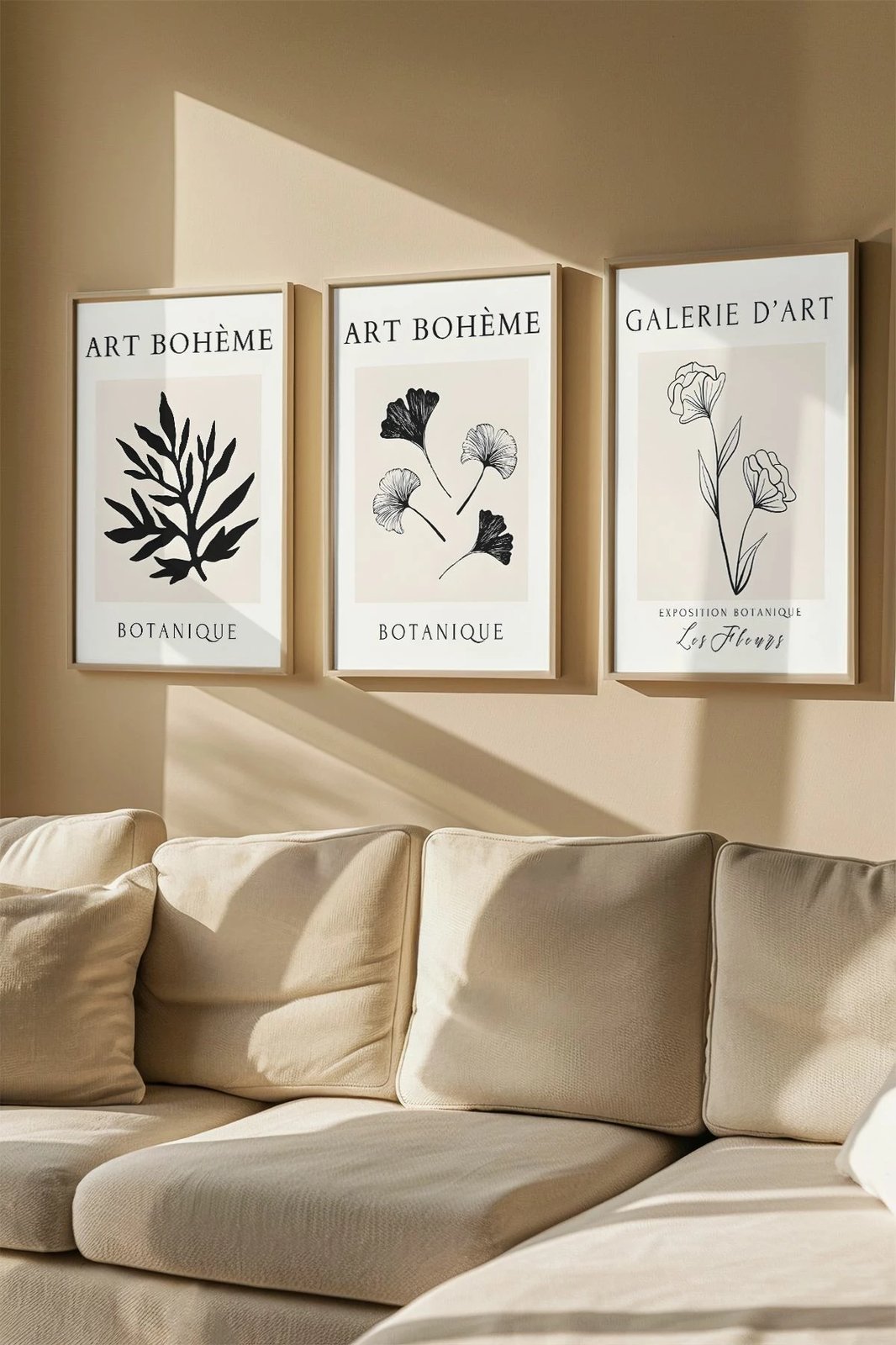 Set pikturash dekorative me kornizë, 3 copë, Wallity, Artvmodel11-Ahsap