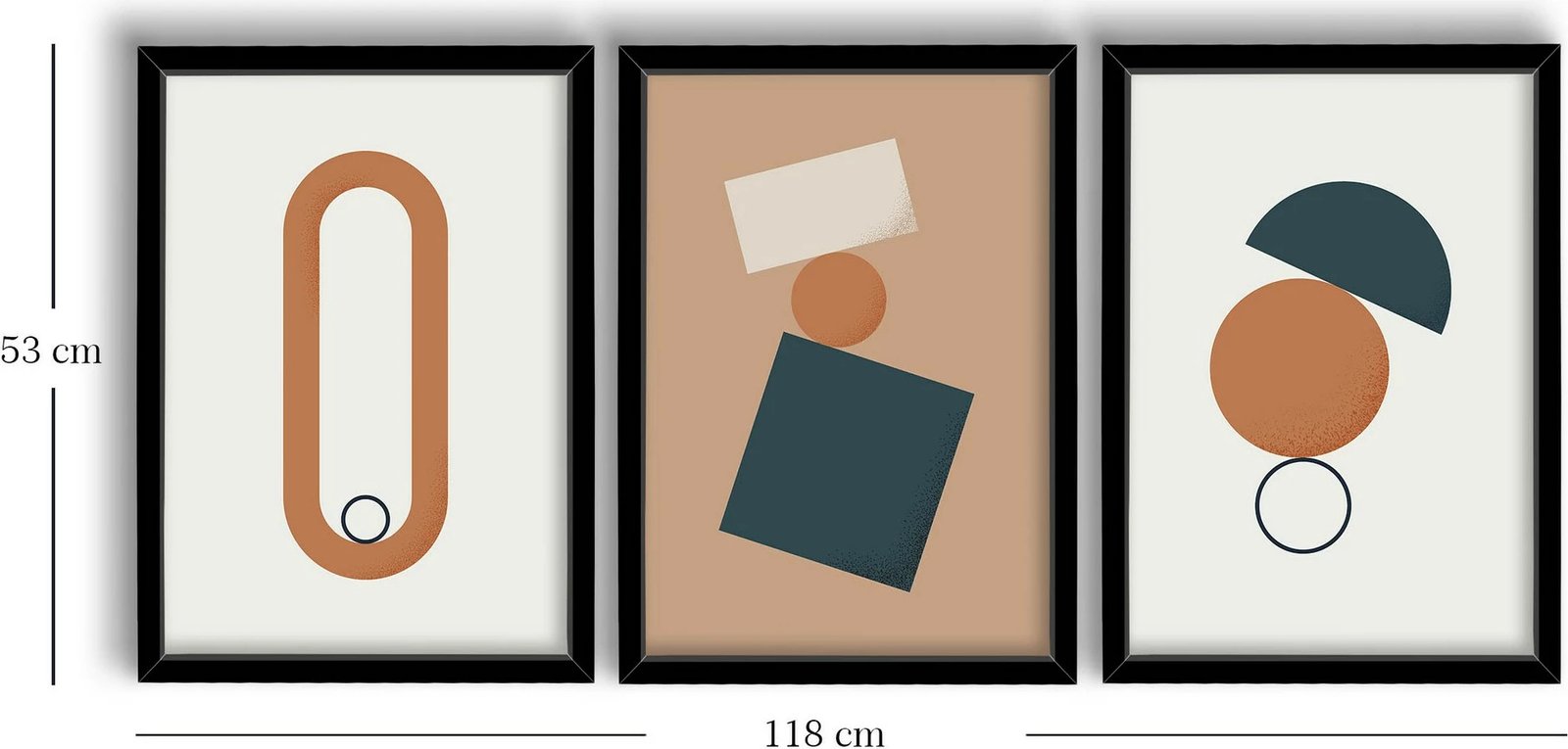 Pikturë dekorative me kornizë MDF (3 copë), Wallity, 3P3853NISCT-002