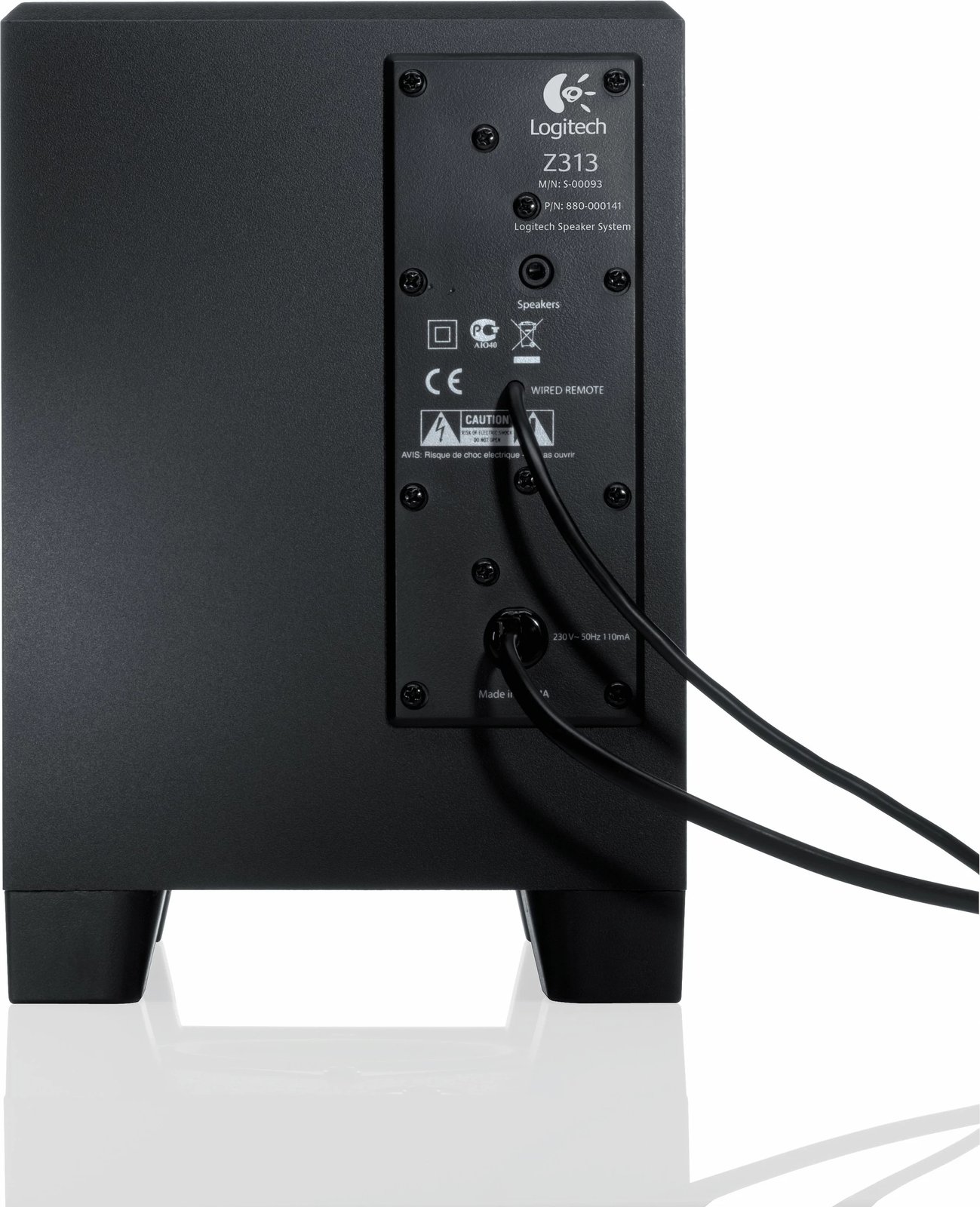 Sistem zëri Logitech Z313, 2.1 kanale, 25 W, PC, e zezë