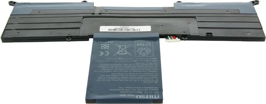Bateri laptop Mitsu BC/AC-S3 për Acer Aspire S3, 3280 mAh, 11.1V, e zezë