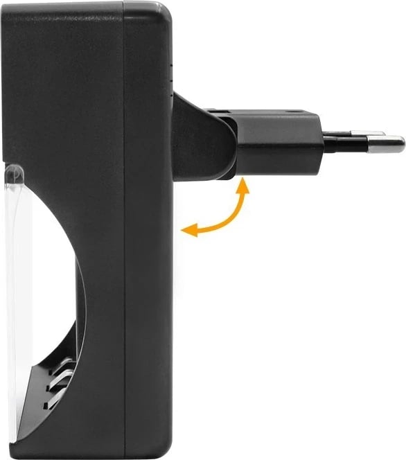 Karikues baterish Qoltec 50653 për Ni-MH R03/AAA R6/AA, Zi