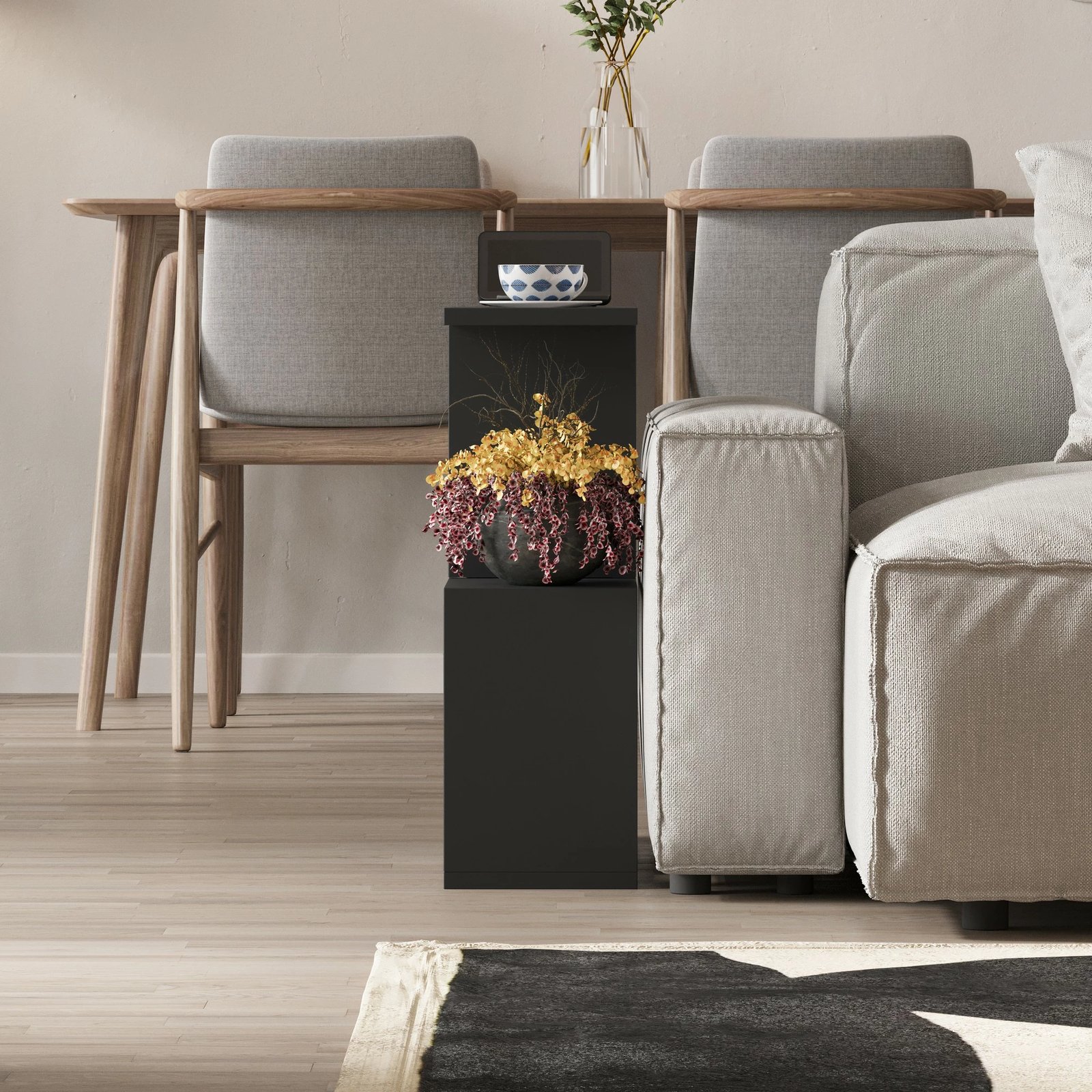 Tavolinë kafeje Skye Decor, ngjyrë e zezë mëndafshi