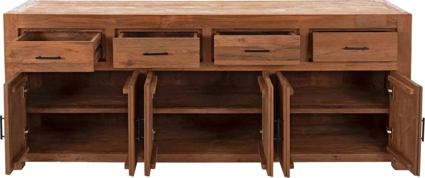 Bufe GRAYSON FH9802 dru TEAK i ricikluar natyral 220x50x90H cm