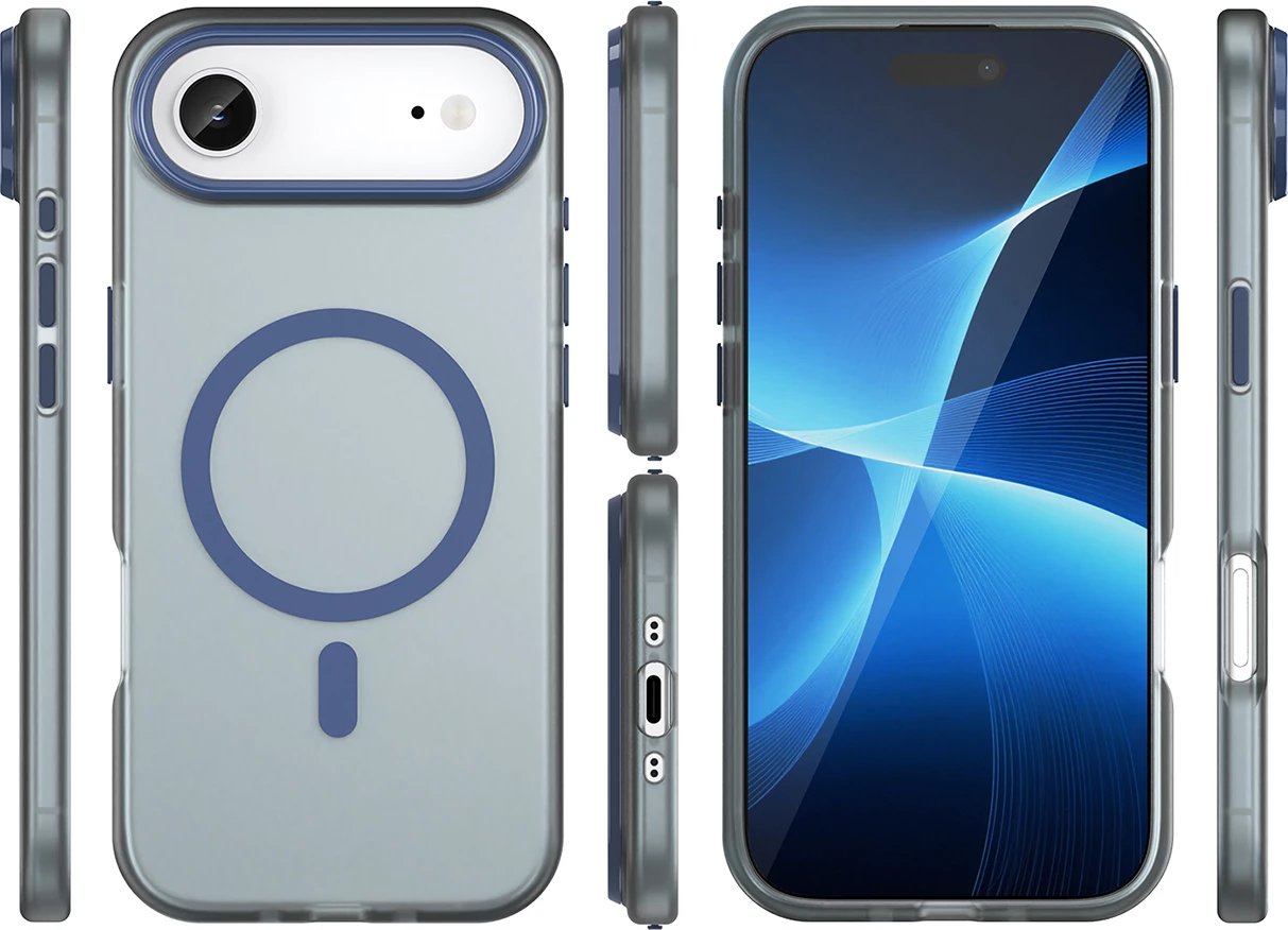 Mbështjellës Hurtel për iPhone 17 Air, MagSafe, TPU/PC, Blu mat