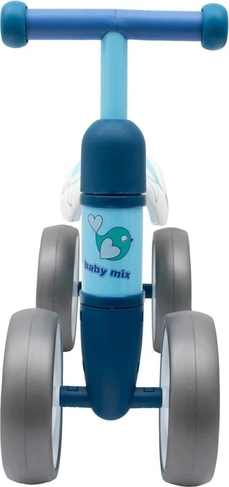 Biçikletë balancuese bebe, BABY MIX, Baby Bike Fruit, kornizë çeliku e lehtë, 4 rrota shkumë, 12–36m, rozë