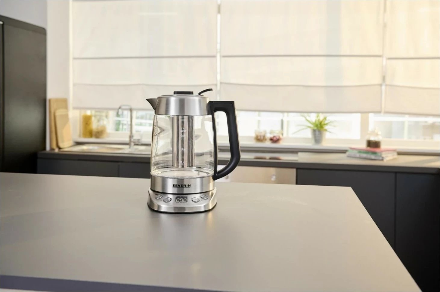 Çajnik elektrik Severin WK 3480, 1.7L, argjend