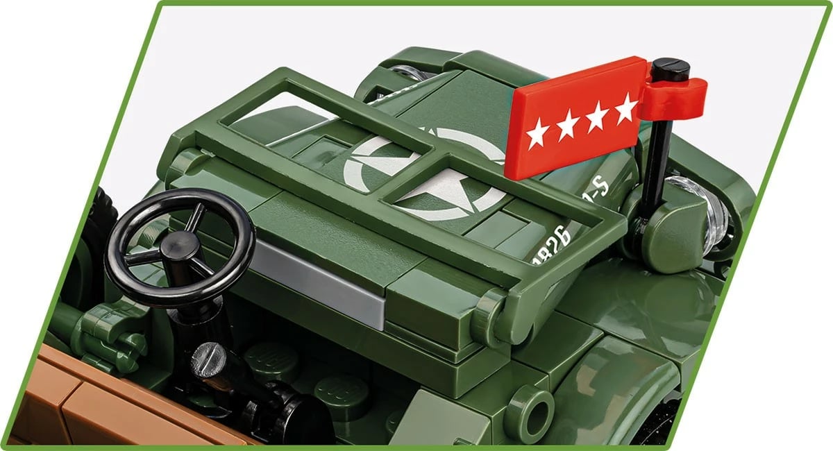 Set blloqesh Cobi Klocki Dodge WC-56 Command Car, 208 pjesë, me 2 figurina, Jeshile