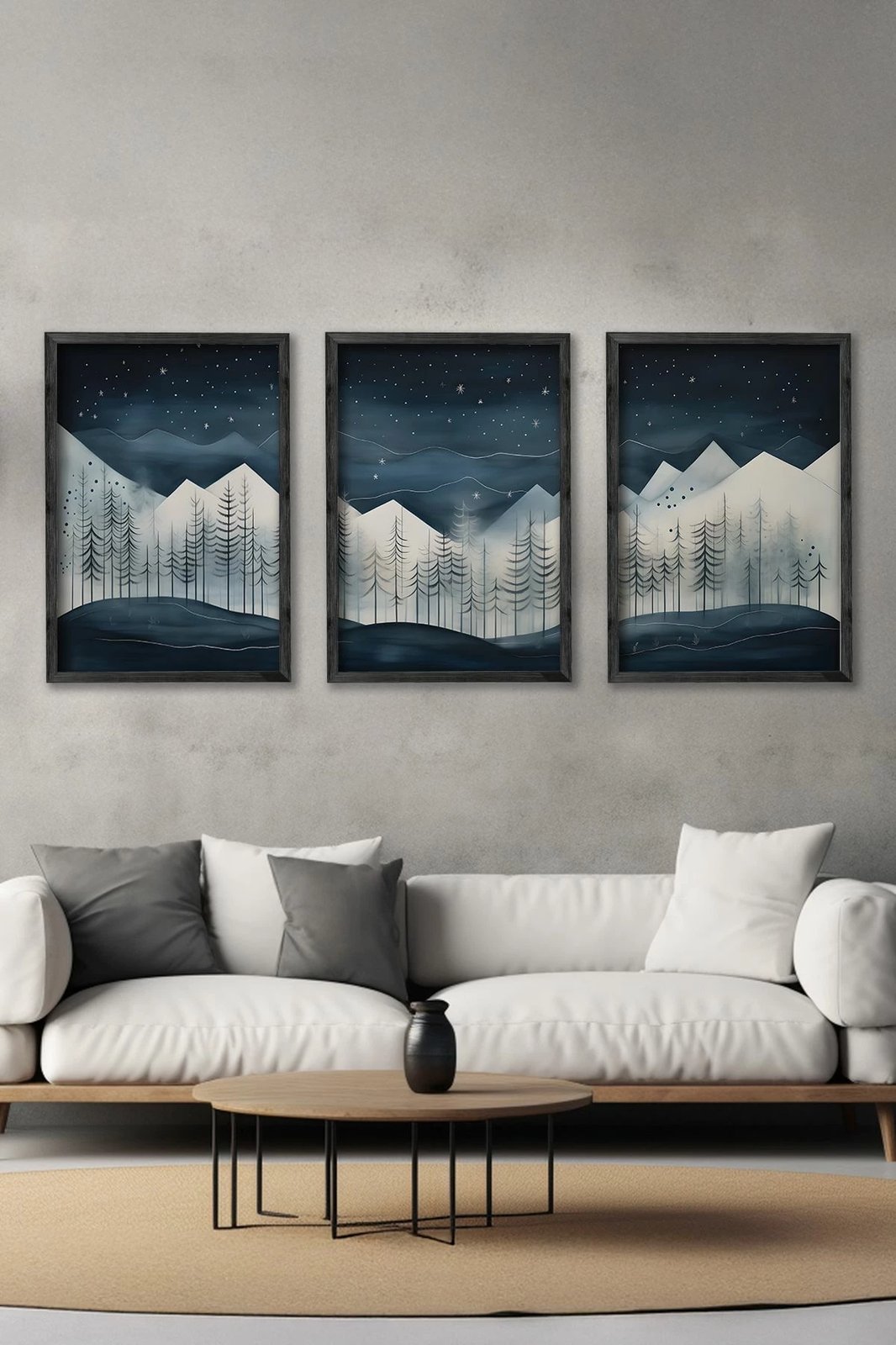 Pikturë dekorative me kornizë (3 copë), Wallity, Ersy3Syhcrv46