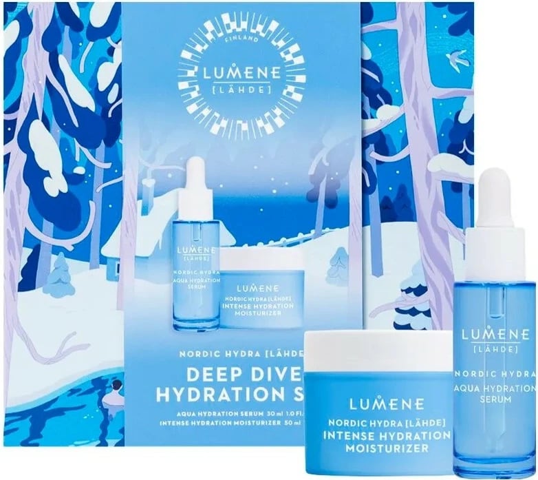 Set për fytyrë Lumene Nordic Hydra Deep Dive Hydration për femra, serum 30ml + krem 50ml