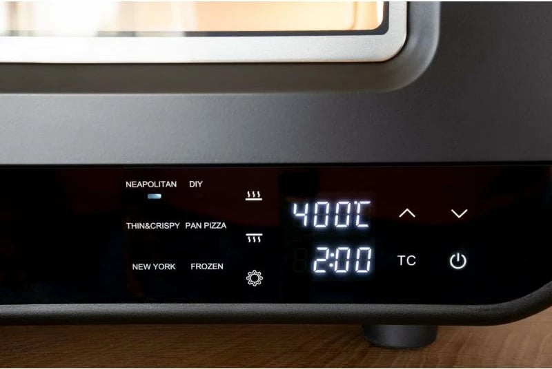 Furrë pice elektrike, UNOLD, Don Luigi 68815, deri 400°C, e zezë, set me gur pice, lopatë, tepsi e prerëse