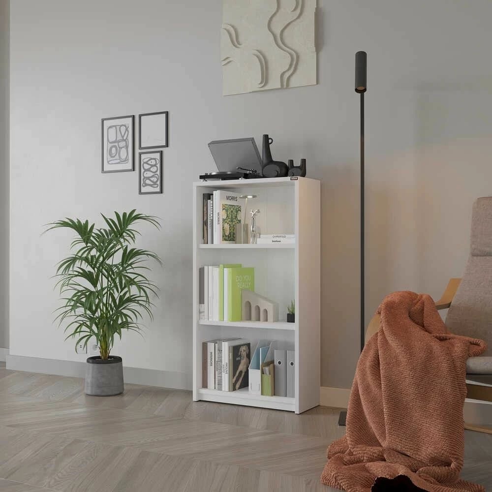 Raft librash Hanah Home, Ktp-130-Bb-1, i bardhë