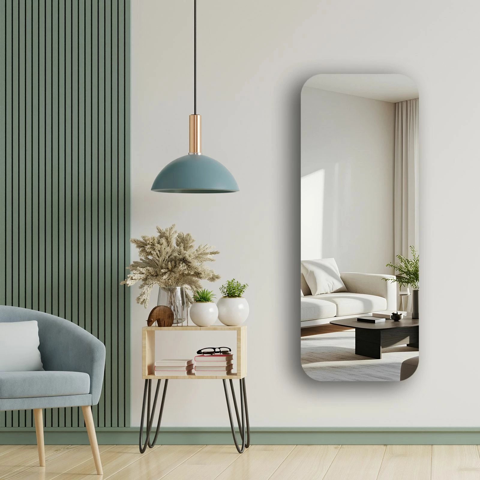 Pasqyrë dekorative Skye, shumëngjyrëshe, 52x135cm