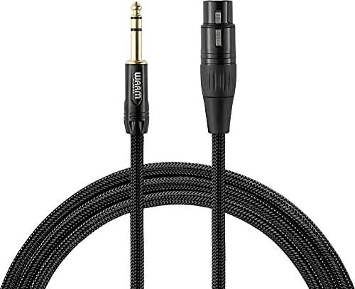 Kabëll audio WARM AUDIO PREM-XLRF-TRSM-6, 1.8 m, TRS në XLR, Zi