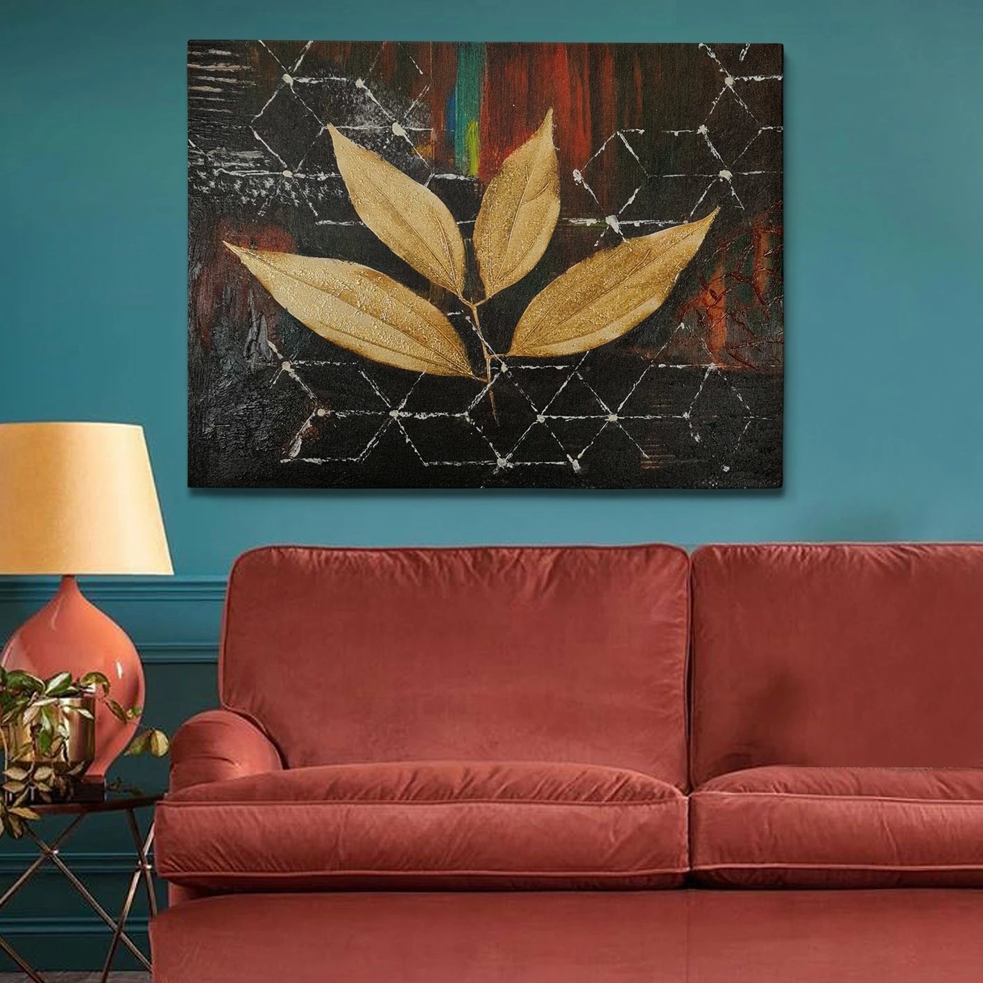 Pikturë dekorative me vaj Wallity, shumëngjyrëshe, OPG1574096485 - 70x100cm