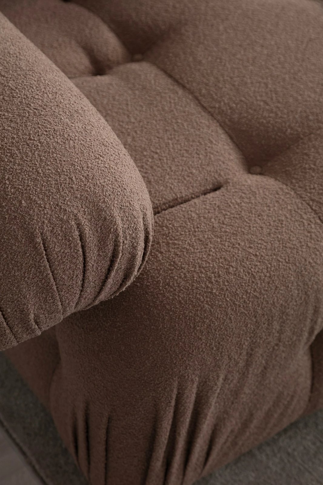 Divan treshe Doblo, ngjyrë kapuçino, Atelier del Sofa (L1-Pouffe-1R)