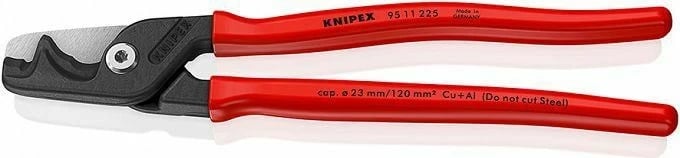 Prerës kabllosh KNIPEX StepCut XL 225mm, Kuq