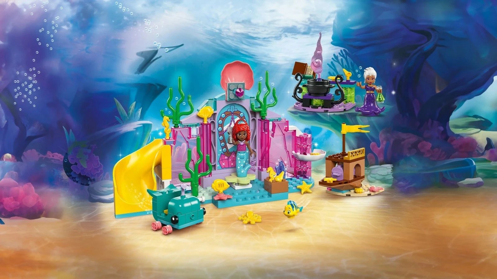 Set LEGO Disney Princess Crystal Cave of Ariel 43254, 141 pjesë, për fëmijë 4+, shumëngjyrësh