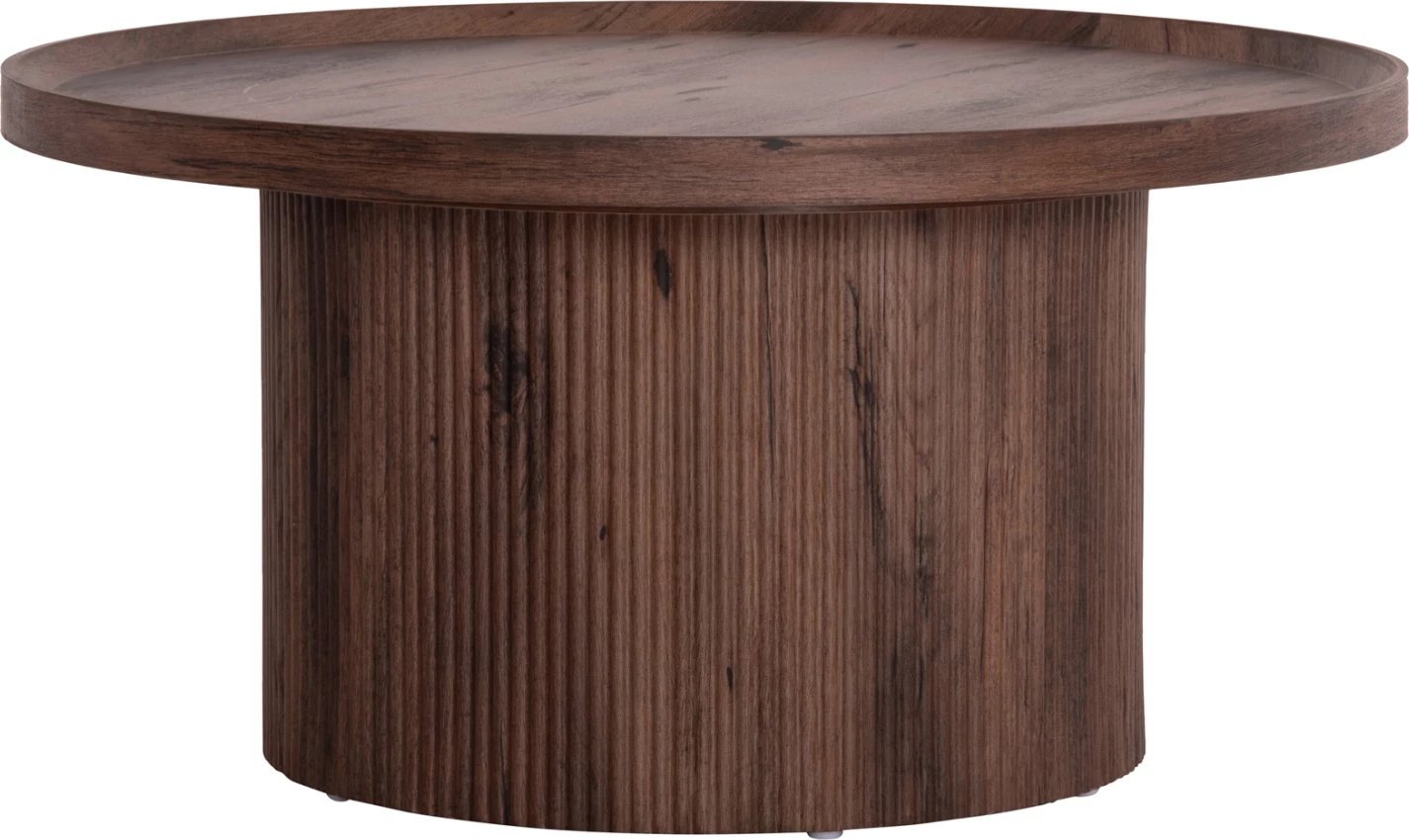 Tavolinë kafeje MARGON FH18026 MDF, ngjyrë druri kafe e errët, Φ80x40.5H cm.