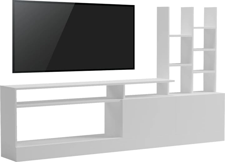 Njësi TV Seruno, ngjyrë e bardhë, 170x25x100cm