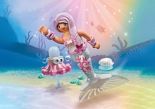 Set figurash Playmobil Special Plus 71477, sirenë me oktapod që spërkat ujë, 14 pjesë