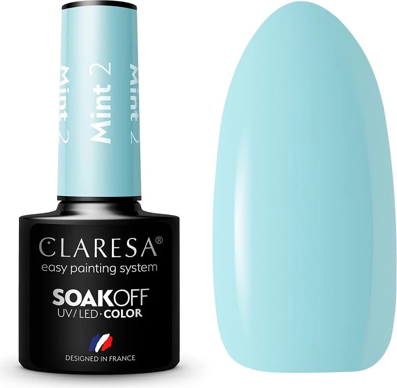 Llak për thonj Claresa Soak Off UV/LED Hybrid për femra Mint 5g