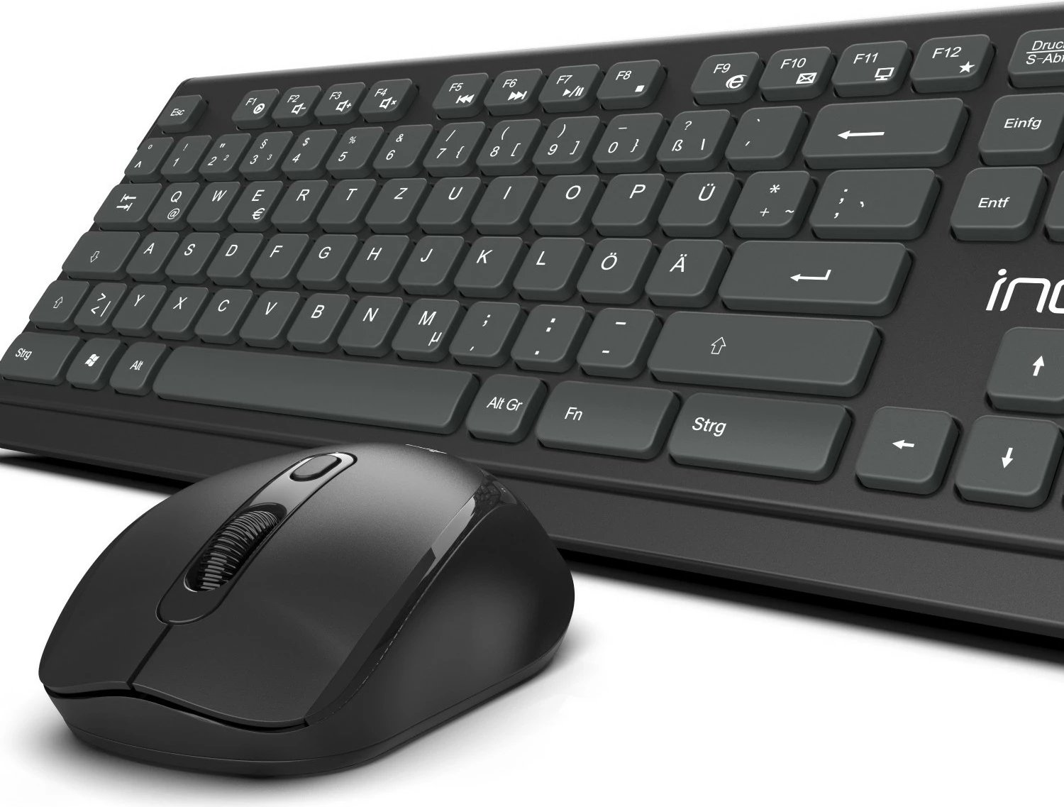 Set tastaturë dhe maus Inca IWS-519, USB-C/A, dizajn ergonomik, e zezë
