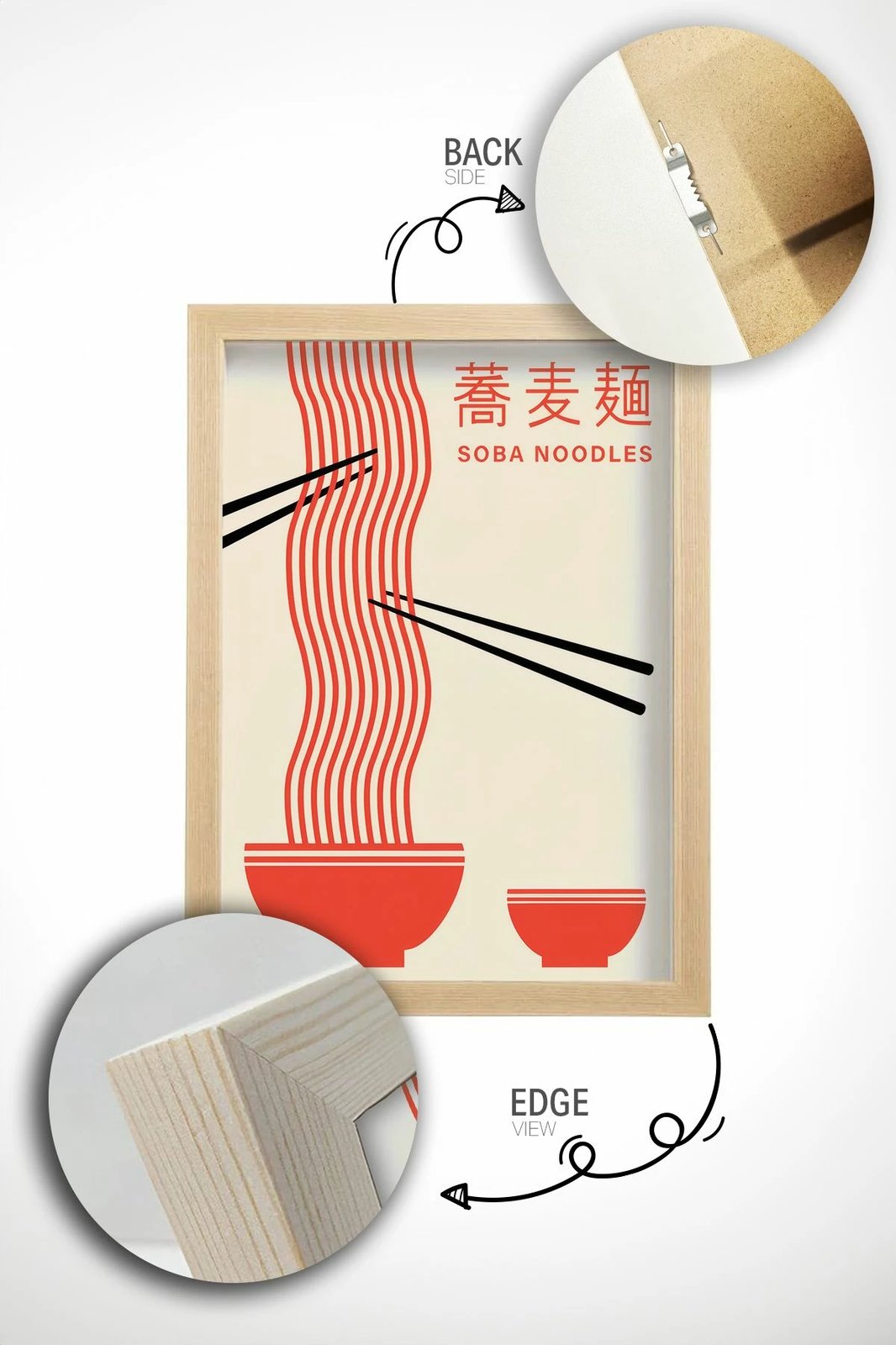 Pikturë dekorative me kornizë, Wallity, Lmnmdl16, shumëngjyrëshe, 33x48cm