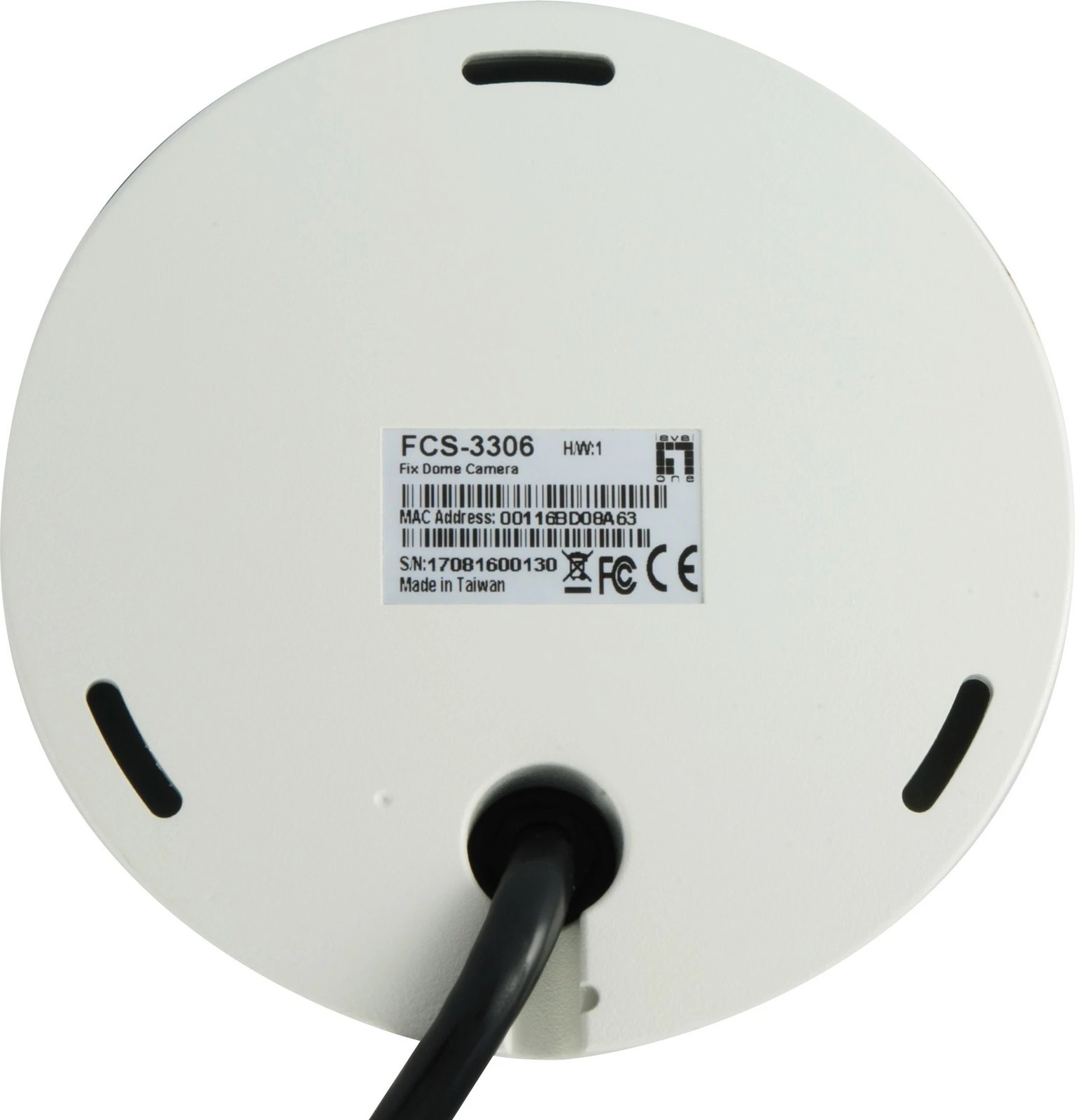 Kamerë IP Dome LevelOne HUBBLE, 3-Megapixel, PoE, e bardhë