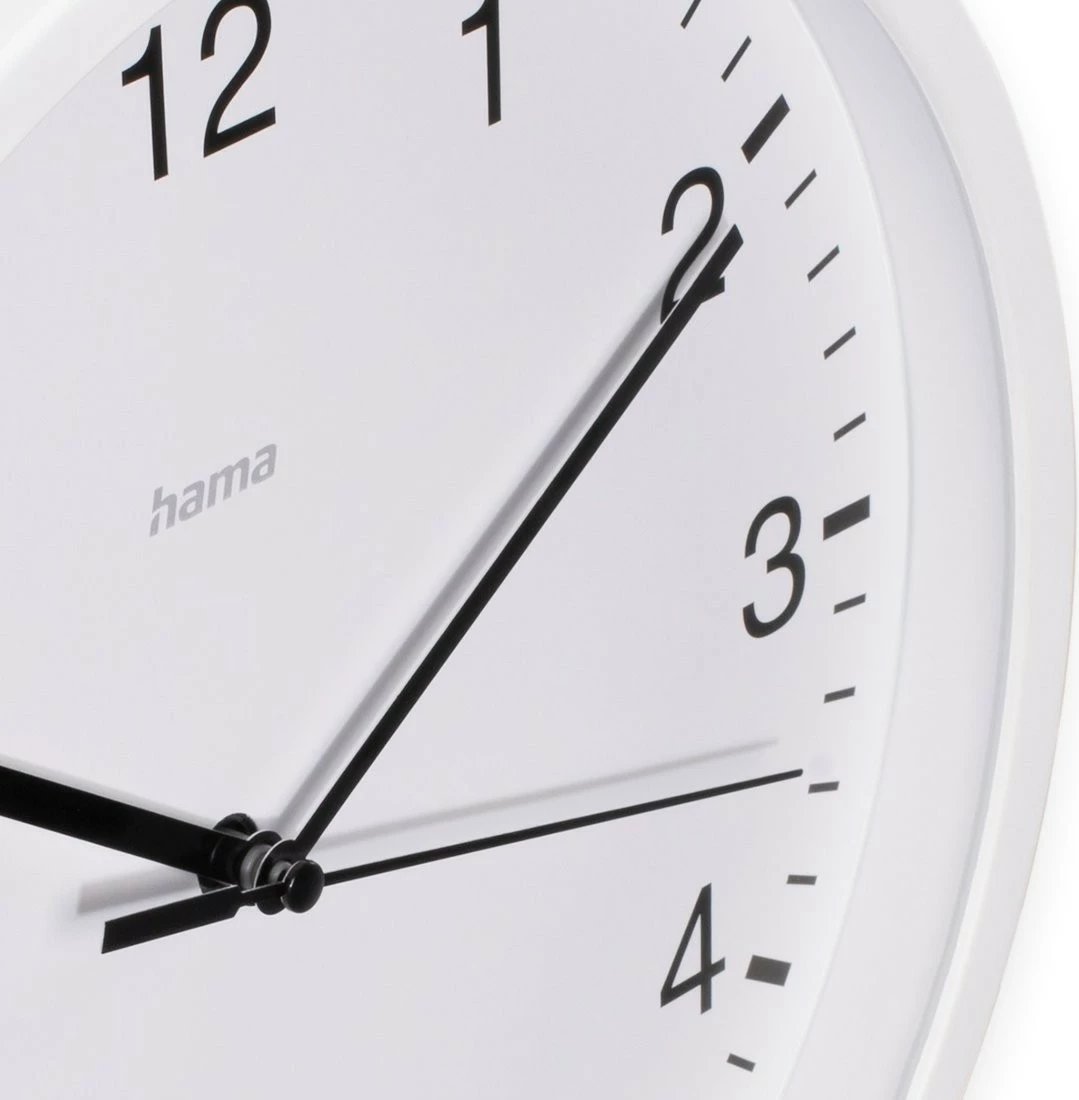 Orë muri Hama 185864, analoge, 25 cm, e bardhë
