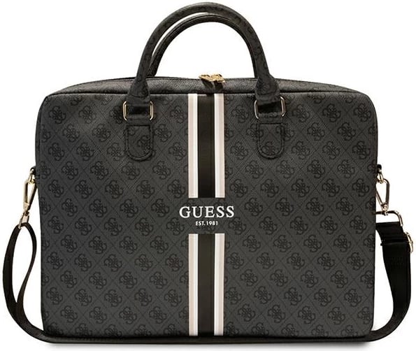 Çantë laptopi Guess 4G Printed Stripes, 16 inç, e zezë