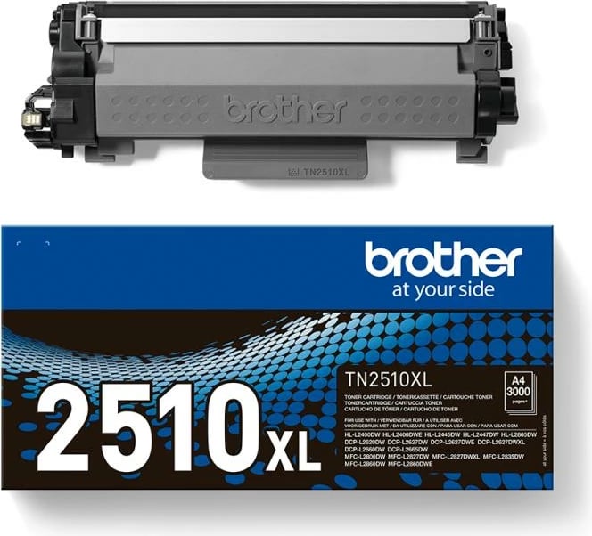 Toner Brother TN-2510XL rendiment i lartë XL 3000 faqe, e zezë