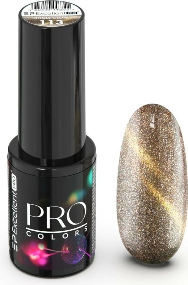 Llak për thonj për femra Excellent PRO CatEye Hybrid 113 Jingle Glow, 7g