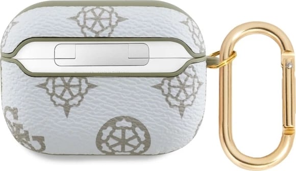 Mbështjellës Guess GUAP2PG4GPH për AirPods Pro 2, i bardhë, me karabinë