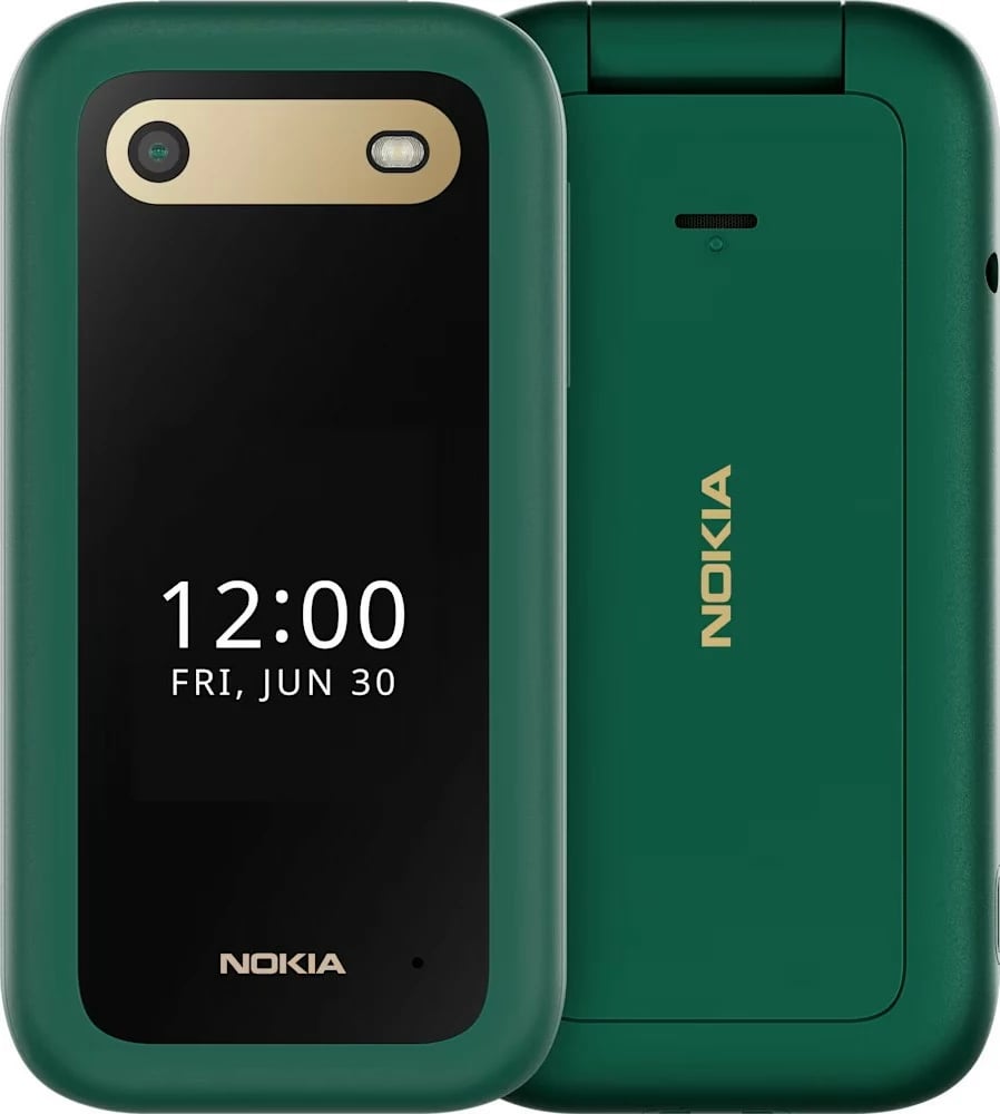 Telefon Nokia 2660 Flip, Dual SIM, 128 MB, 1450 mAh, Gjelbër