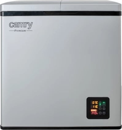Frigorifer portativ me kompresor, Camry CR 8076, 38L, dy ndarje (15L frigorifer + 23L ngrirës), ekran LCD, gri